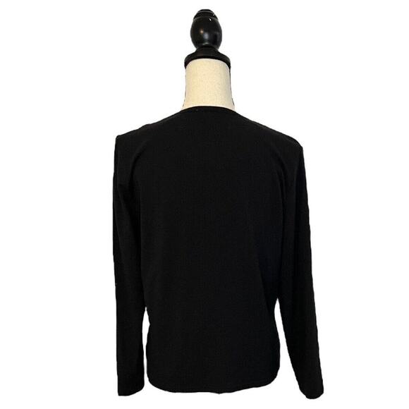 DUCK HEAD Black Long Sleeved TOP Shirt Women's Size MEDIUM Cotton Blend Casual - Picture 4 of 6
